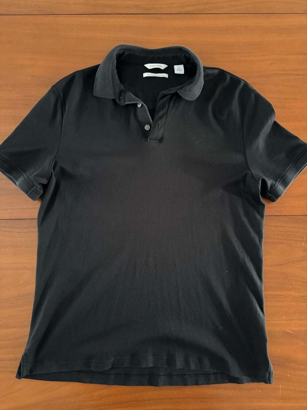 Calvin Klein The Liquid Touch Polo Shirt Black Size S